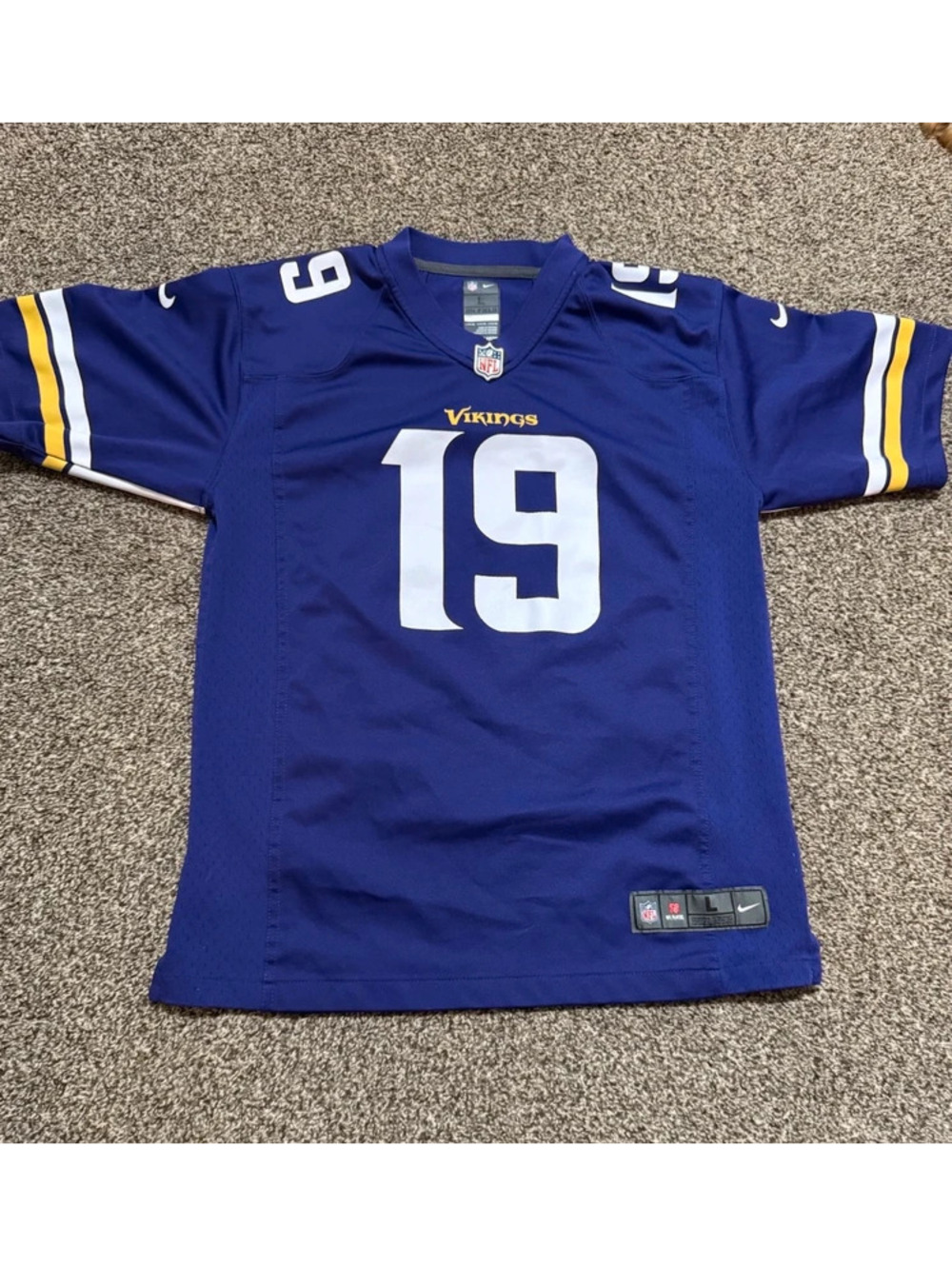 Nike Adam Thielen 19 Minnesota Vikings Youth Purple NFL On Field Jersey